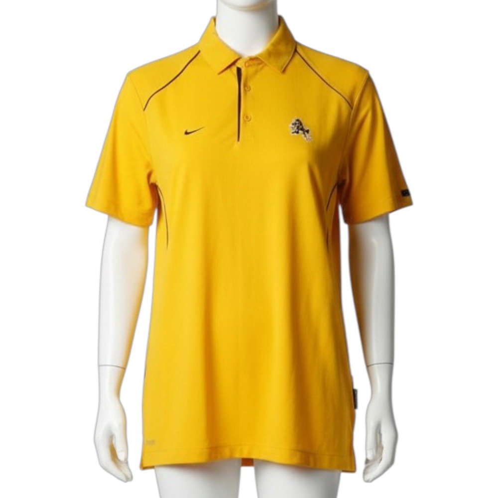 Nike Arizona State Sun Devils Authentic Polo Shirt Yellow Golf Polo NCAA Medium